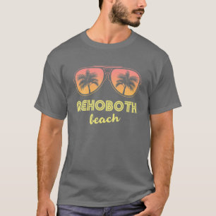 RehoBeide Strand Delaware Palm Trees Familienurlau T-Shirt