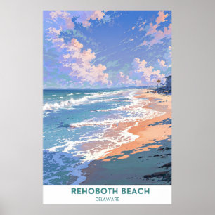 RehoBeide Strand, Delaware Poster
