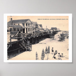 Rehoboth Beach DE, Delaware, Strandpromenade Vinta Poster