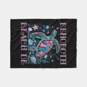 Rehoboth Beach De Turtle Lover Colorful Beach Souv Fleecedecke (Vorderseite (Horizontal))