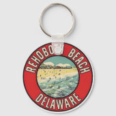 REHOBOTH BEACH, DE Vintager Schlüsselanhänger (Vorderseite)