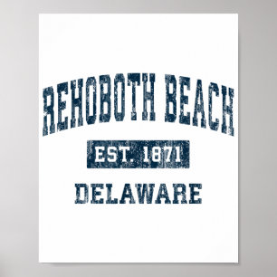 Rehoboth Beach Delaware DE Vintage-Sportdesign N Poster