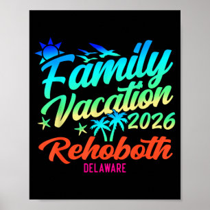 Rehoboth Beach Delaware Familienurlaub Sommer Poster