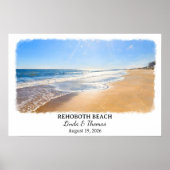 Rehoboth Beach Delaware Poster, Aquarell, Maßgesch Poster (Vorne)