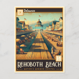 Rehoboth Beach, Delaware Vintage Postkarte