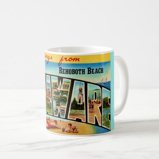  Rehoboth Beach Postcard Mug Kaffeetasse (VorderseiteRechts)