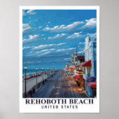 Rehoboth Beach Wall Art - Boardwalk Print - Rehobo Poster (Vorne)