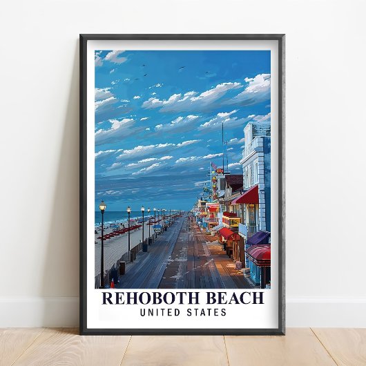 Rehoboth Beach Wall Art - Boardwalk Print - Rehobo Poster