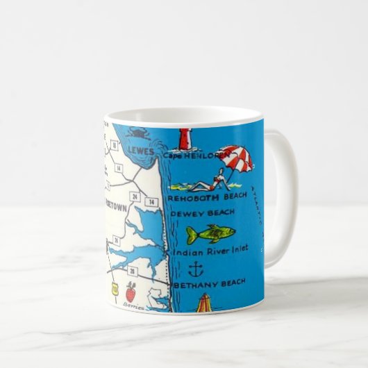 Rehoboth Bethany Beach Delaware Tasse (VorderseiteRechts)