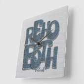 Rehoboth Delaware Beach Denim Letter Wanduhr (Winkel)