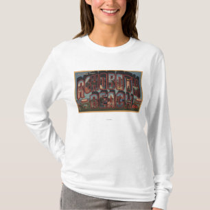 Rehoboth Strand, Delaware - große Buchstabe-Szene T-Shirt