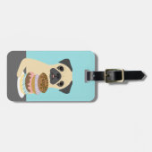 Rehrötliches-Mops-Gepäckanhänger Gepäckanhänger (Vorderseite horizontal)