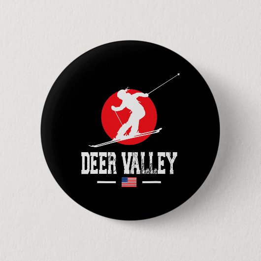 Rehtal Usa Ski Resort Rocky Mountains Amerika Button (Vorderseite)