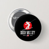 Rehtal Usa Ski Resort Rocky Mountains Amerika Button (Vorne & Hinten)