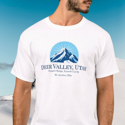 Rehtal Utah Wasatch Skigebiet Ausstattung T-Shirt
