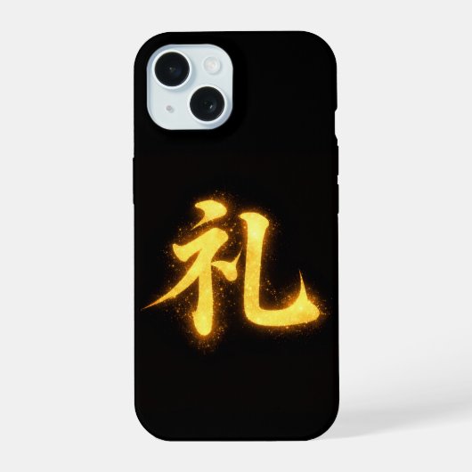 Rei (礼) – One of the Seven Virtues of Bushidō iPhone 15 Hülle (Rückseite)
