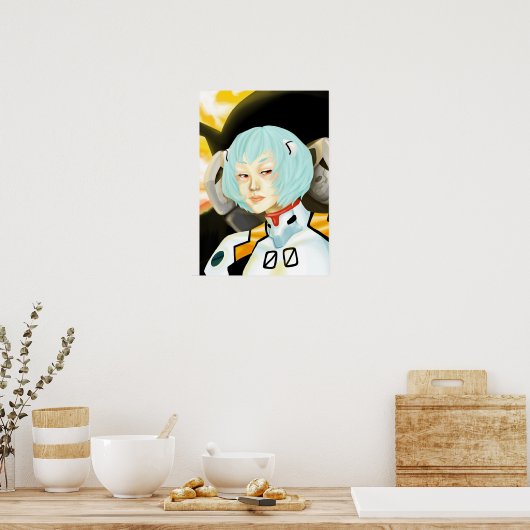 Rei Ayanami Poster (Küche)