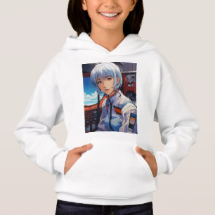 "Rei Ayanami Tribute: Vintage 90er Jahre Anime Art Hoodie