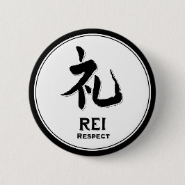 REI respektiert Bushido Tusamurai Kanji Button