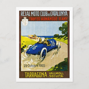 Reial Moto Club de Catalunya Retro Postkarte