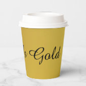 Reich als Gold Gradient Pappbecher (Rückseite)