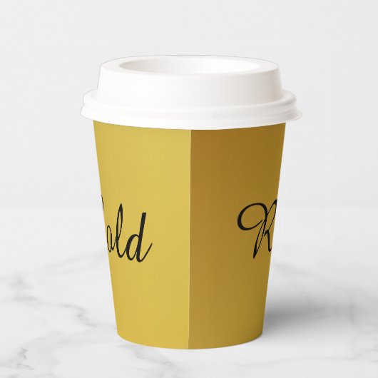 Reich als Gold Gradient Pappbecher (Rechts)