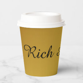 Reich als Gold Gradient Pappbecher