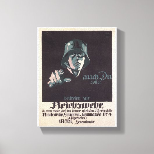 Reich Army Propaganda Poster Leinwanddruck (Vorderseite)
