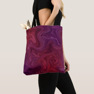 Reich Burgunder-Wein-Purple Organischer Fluss  Tasche