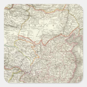 Reich Chinois, Japon - chinesisches Reich und Quadratischer Aufkleber