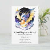 Reich der Drachen: Babydusche Einladung (Stehend Vorderseite)