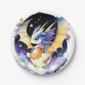 Reich der Drachen: Babydusche Pappteller (Vorderseite)