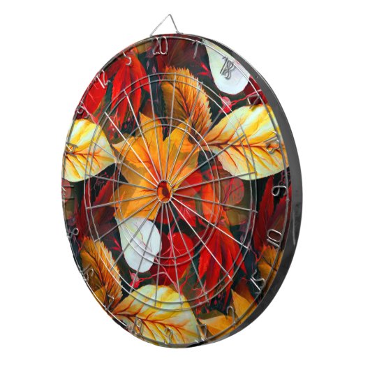 Reich der Foliage mit Ahorn-Blätter in warmen Farb Dartscheibe (Vorderseite rechts)