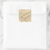 Reich der Mongolen Quadratischer Aufkleber (Tasche)