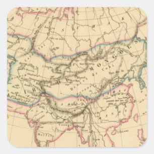 Reich der Mongolen Quadratischer Aufkleber