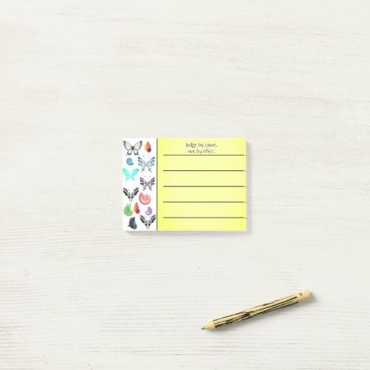 Reich der Muscheln und Schmetterlinge Post-it Klebezettel (Auf Schreibtisch)