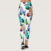 Reich der Rainbow Morpho Blauen Schmetterlinge Leggings (Rückseite)