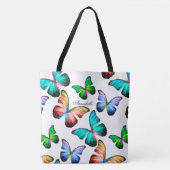 Reich der Rainbow Morpho Blauen Schmetterlinge Tasche (Vorderseite)