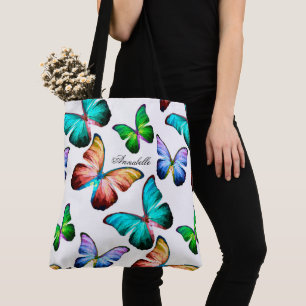 Reich der Rainbow Morpho Blauen Schmetterlinge Tasche