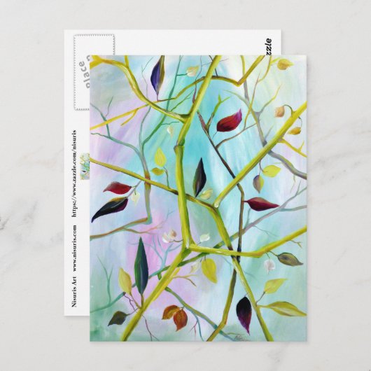 Reich der rustikalen Blätter Postkarte (Vorne/Hinten)