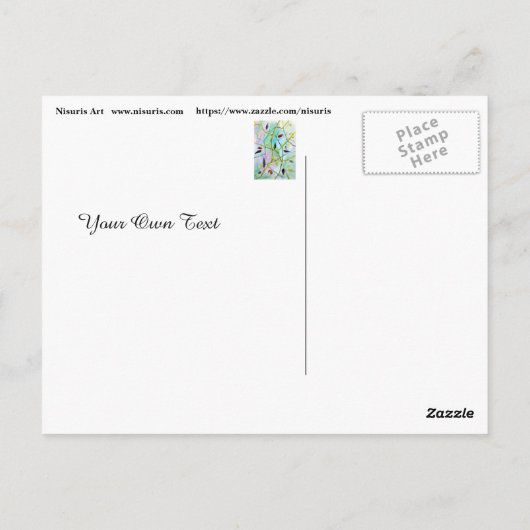 Reich der rustikalen Blätter Postkarte (Rückseite)