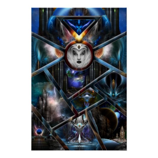 Reich des Fraktal Fantasies Matrix Perfect Poster (Vorderseite)