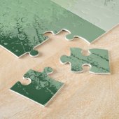 Reich des grünen modernen Linear Jigsaw Puzzle (Seite)