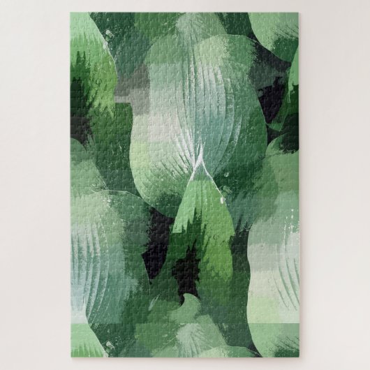 Reich des grünen modernen Linear Jigsaw Puzzle (Vertikal)