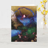 Reich des Hummingvogels Karte (Gelbe Blume)