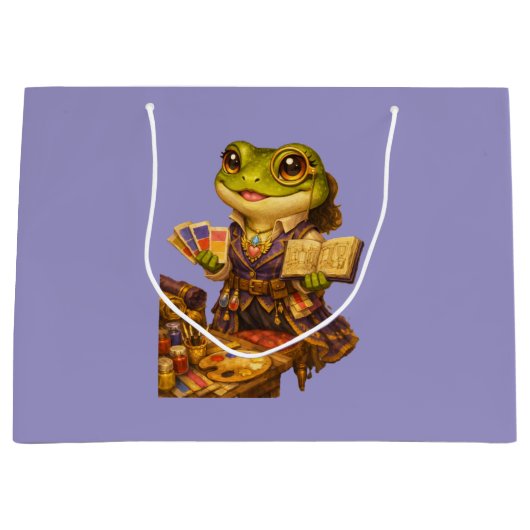 Reich Designer Frosch Charakter Große Geschenktüte (Vorderseite)
