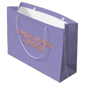 Reich Designer Frosch Charakter Große Geschenktüte (Rückseite Schrägansicht)