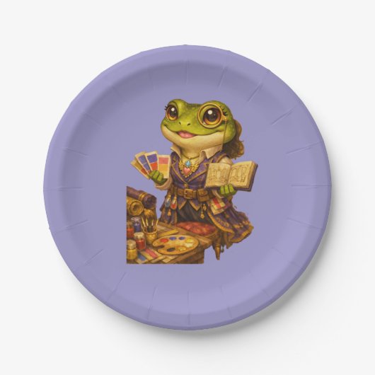 Reich Designer Frosch Charakter Pappteller (Vorderseite)