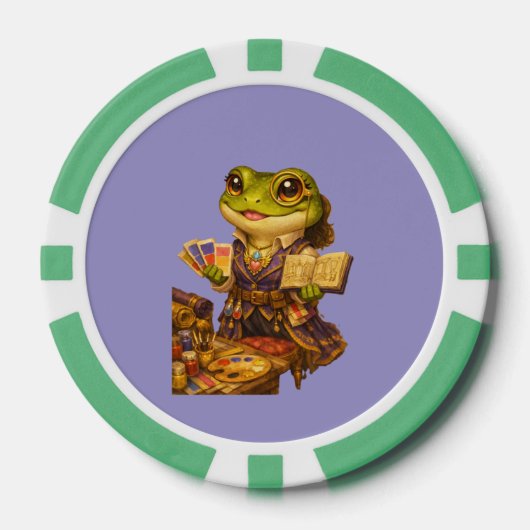 Reich Designer Frosch Charakter Pokerchips (Vorderseite)