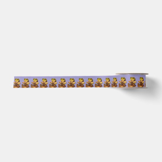 Reich Designer Frosch Charakter Satinband (Vorderseite)